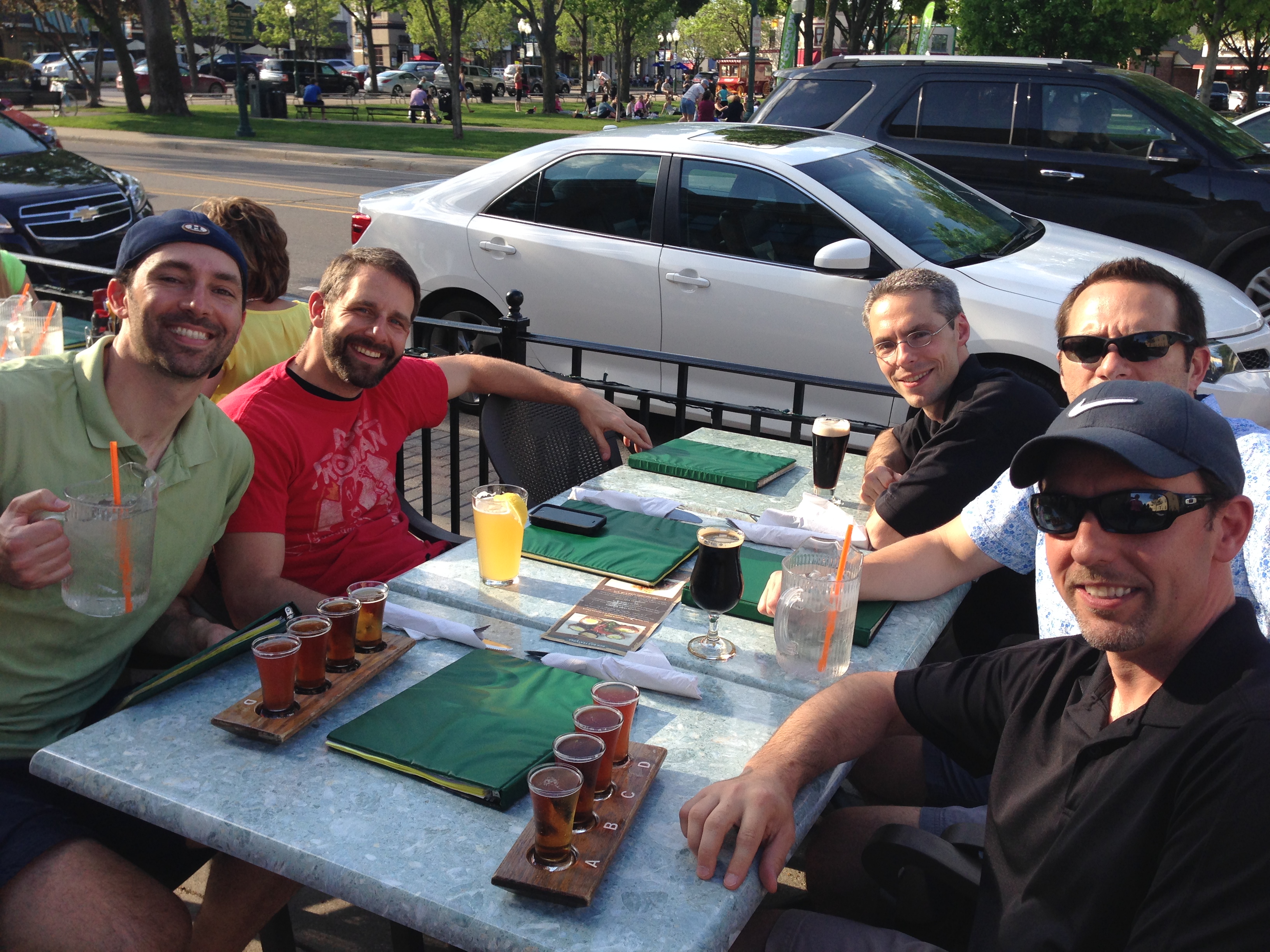SFC #26:  Was supposed to be golf, called audible went to dinner in Plymouth.  Trivia?